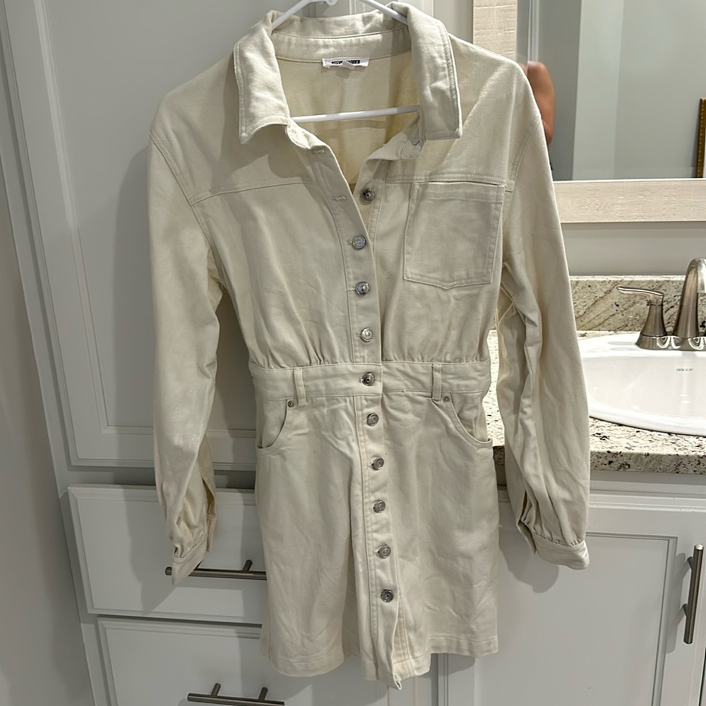 Steve Madden ivory denim dress
